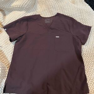 FIGS Catarina scrub top ESPRESSO